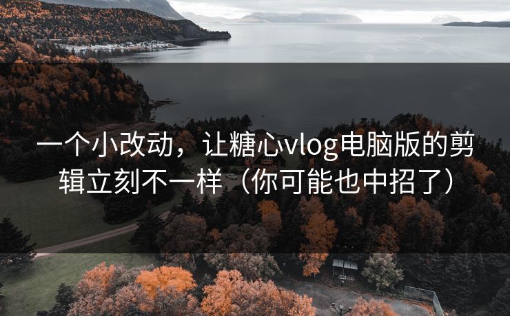 一个小改动，让糖心vlog电脑版的剪辑立刻不一样（你可能也中招了）